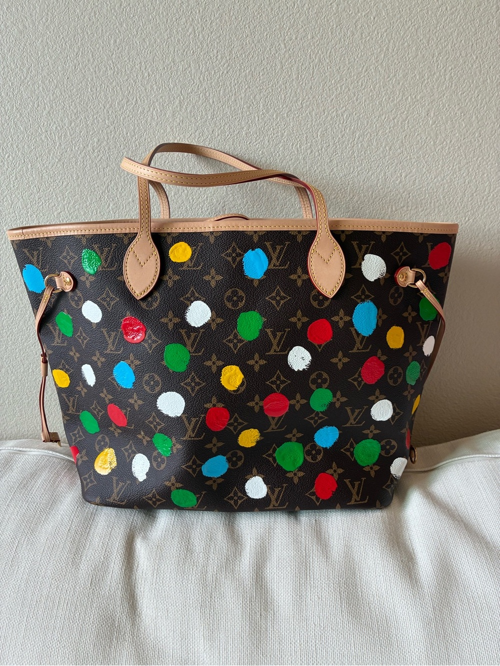 *NEW* Louis Vuitton x Yayoi Kusama Neverfull MM - Painted Dots 2023 - RARE